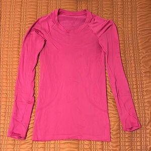 Women's Pink Lululemon Swiftly Long Sleeve Top